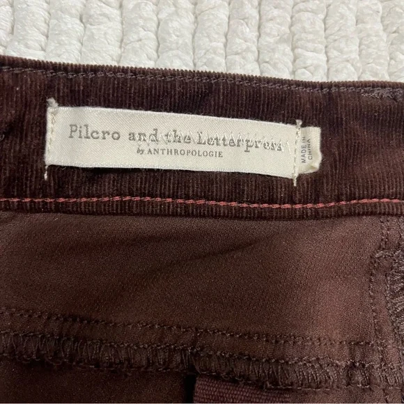 Anthropologie Brown High-Rise Skinny Corduroy Pants - Picture 11 of 16